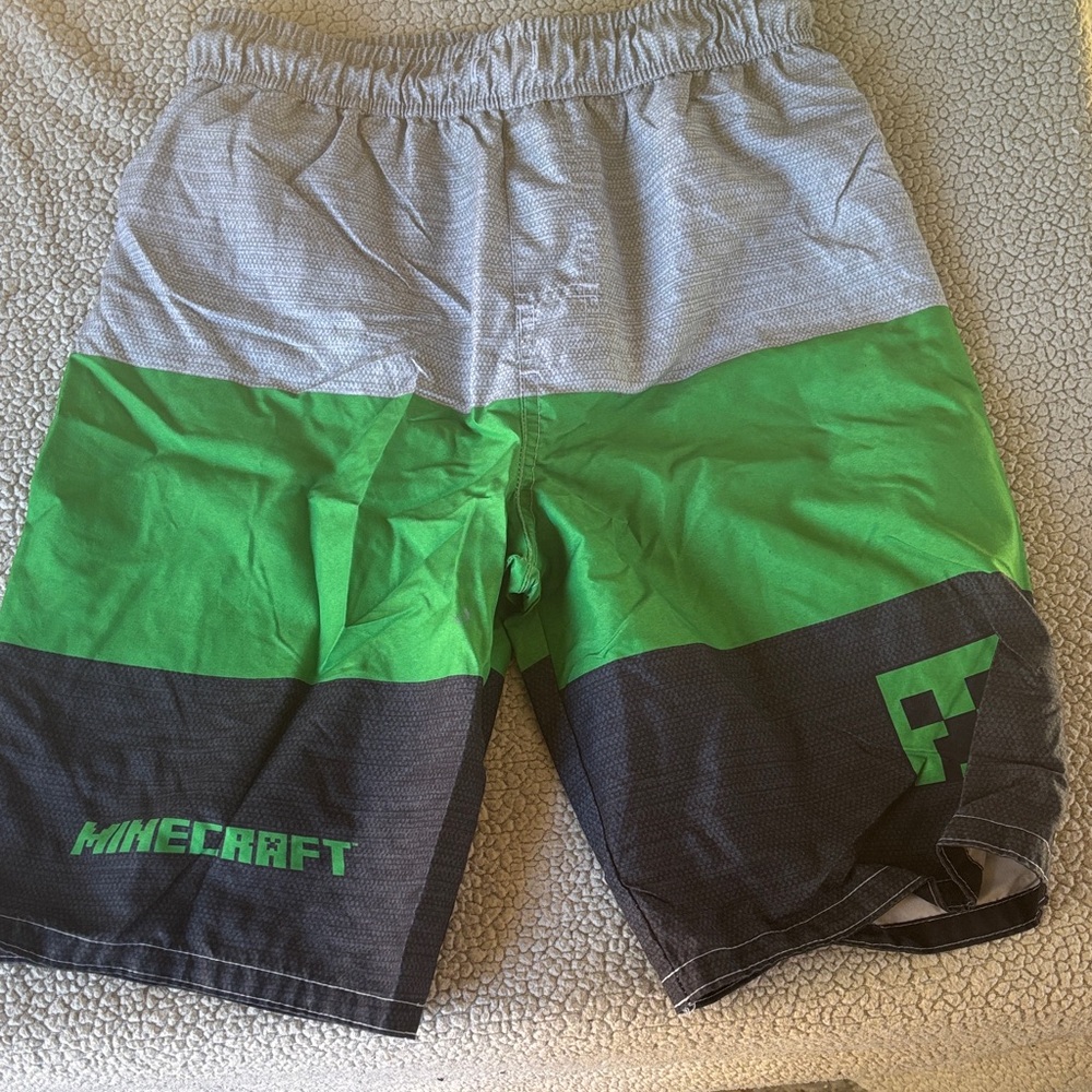 Minecraft Green and Black Swim/Shorts